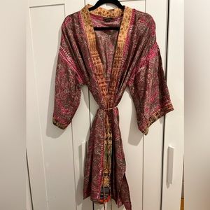 Rituals silk kimono robe